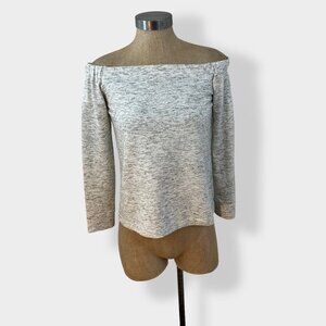Monaco Grey Off‎ Shoulder Top XS